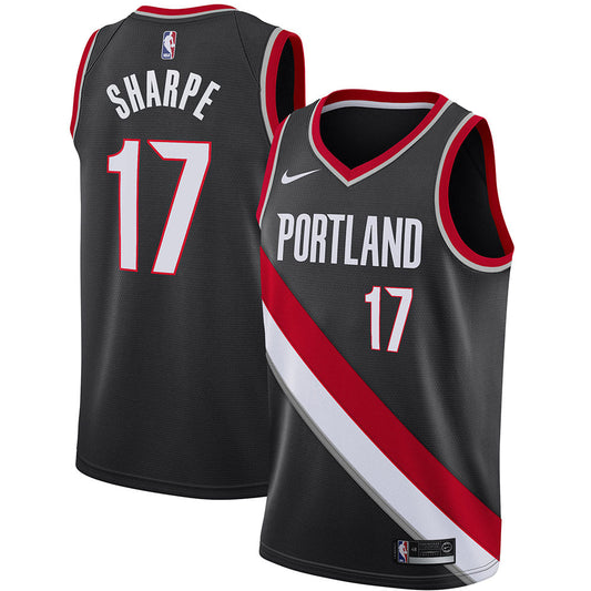 Youth Portland Trail Blazers Shaedon Sharpe Icon Edition Jersey - Black