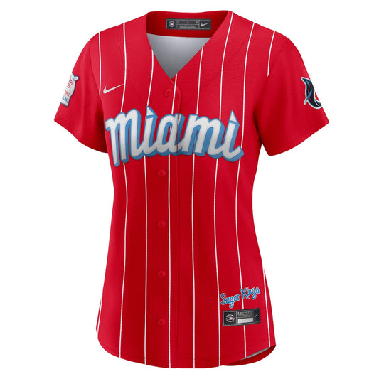 Women's  Nike Marlins City Connect Replica Jersey - Red