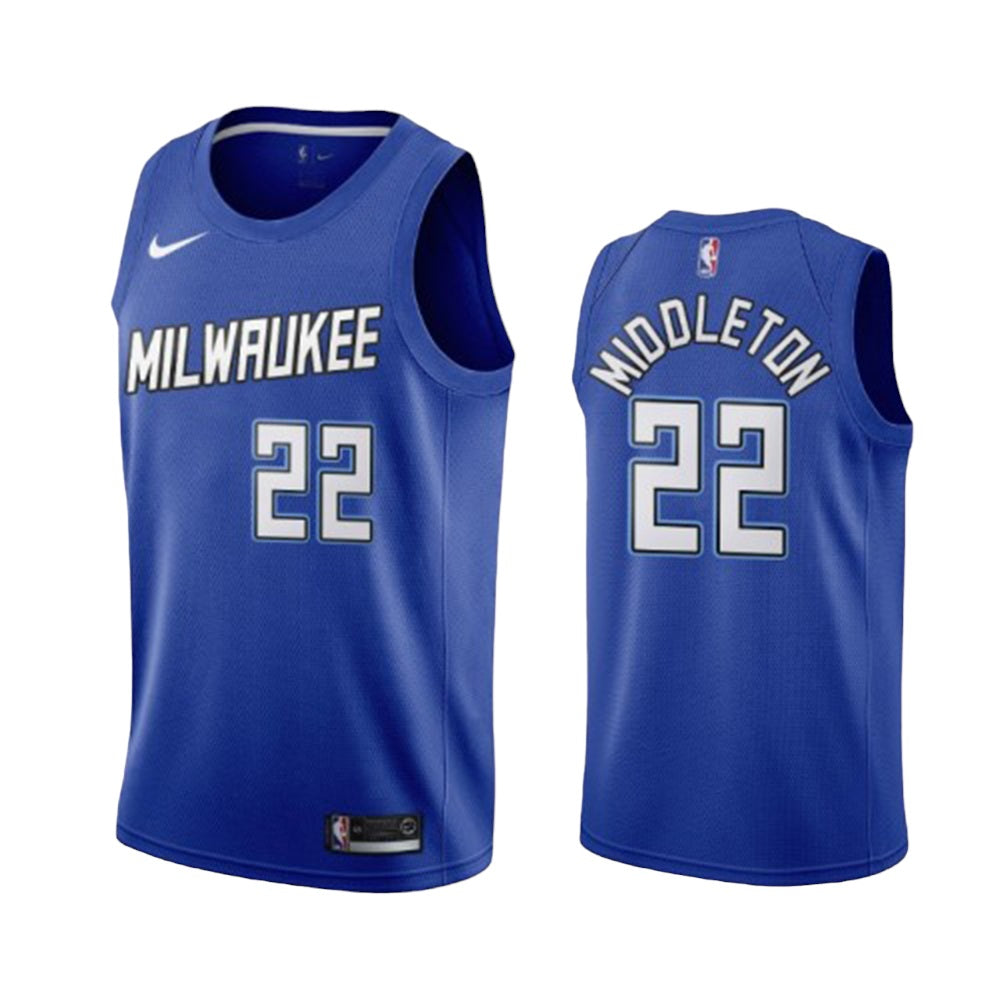 Youth Milwaukee Bucks Khris Middleton City Edition Jersey - Blue