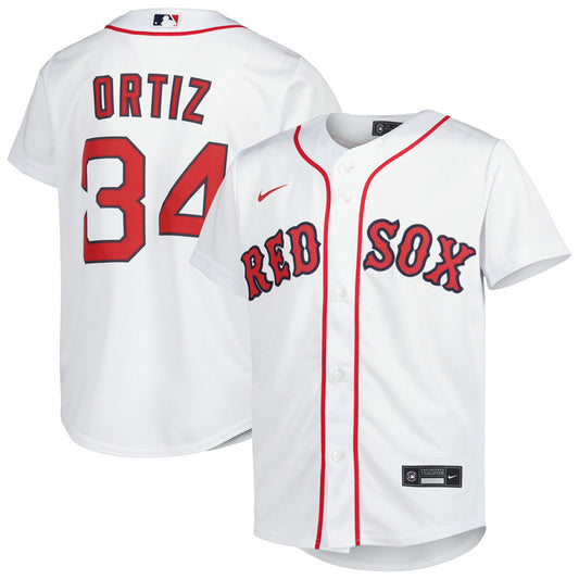 Youth Boston Red Sox David Ortiz Hall of Fame Team Player Jersey - White