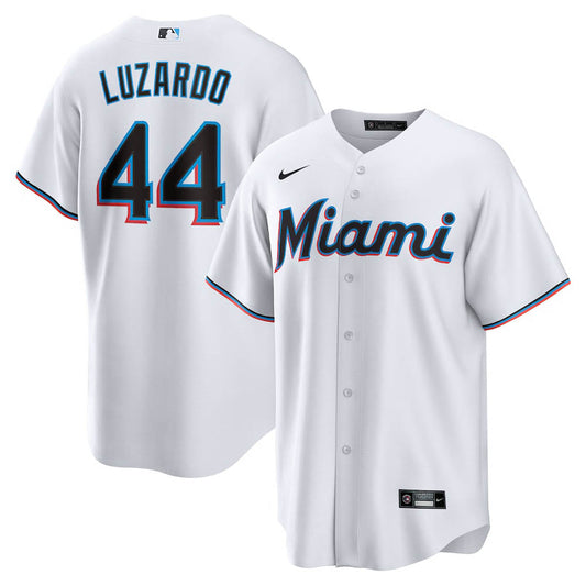 Youth Miami Marlins Jesus Luzardo Cool Base Replica Home Jersey - White